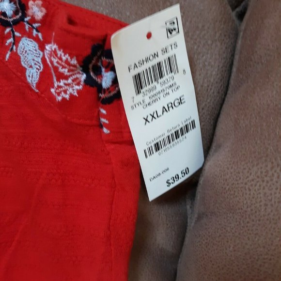 Style & Company 2X Embroidered Top-NEW - Picture 3 of 4